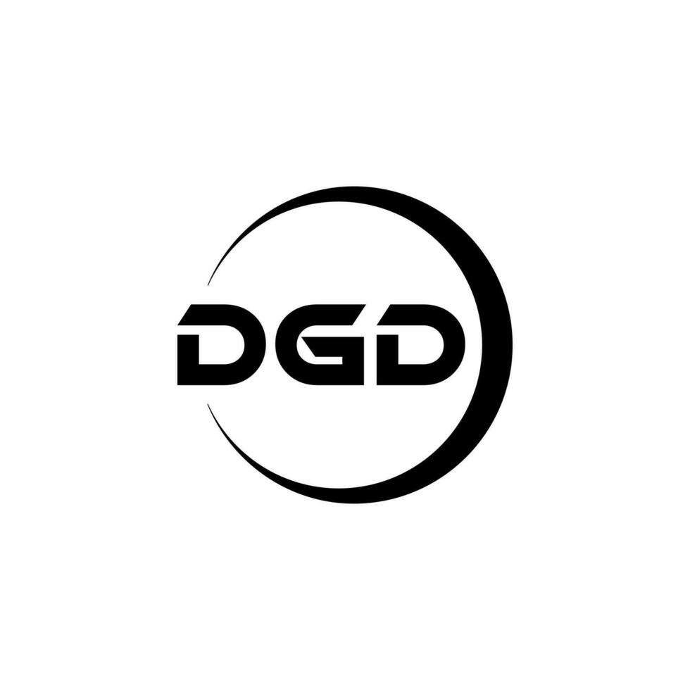 DGD letter logo design in illustration. Vector logo, calligraphy designs for logo, Poster, Invitation, etc.