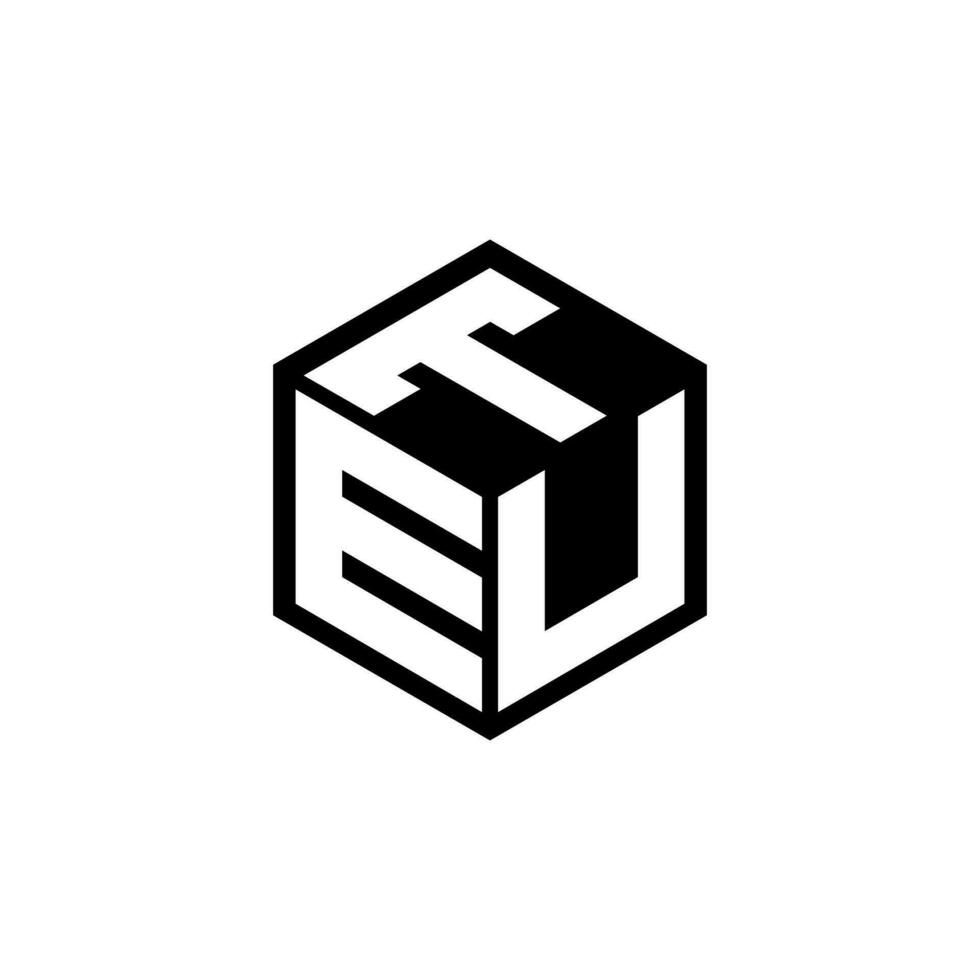 EUT letter logo design in illustration. Vector logo, calligraphy designs for logo, Poster, Invitation, etc.