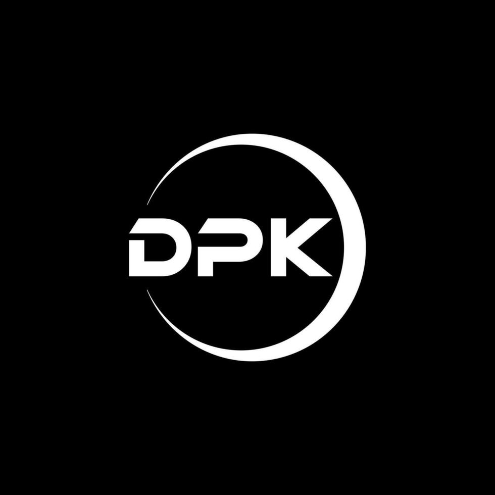 dpk letra logo diseño en ilustración. vector logo, caligrafía diseños para logo, póster, invitación, etc.