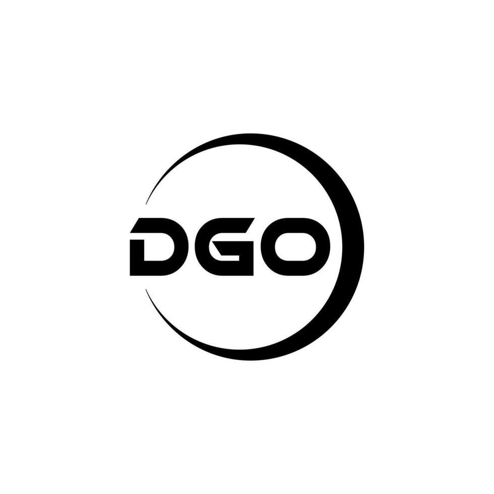 DGO letter logo design in illustration. Vector logo, calligraphy designs for logo, Poster, Invitation, etc.