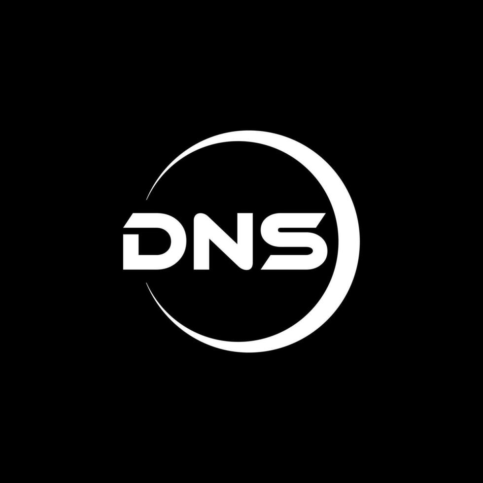 DNS letter logo design in illustration. Vector logo, calligraphy designs for logo, Poster, Invitation, etc.