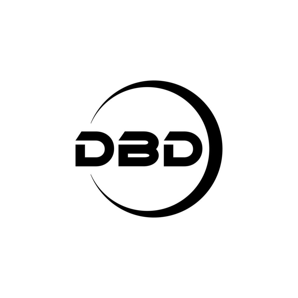 DBD letter logo design in illustration. Vector logo, calligraphy designs for logo, Poster, Invitation, etc.