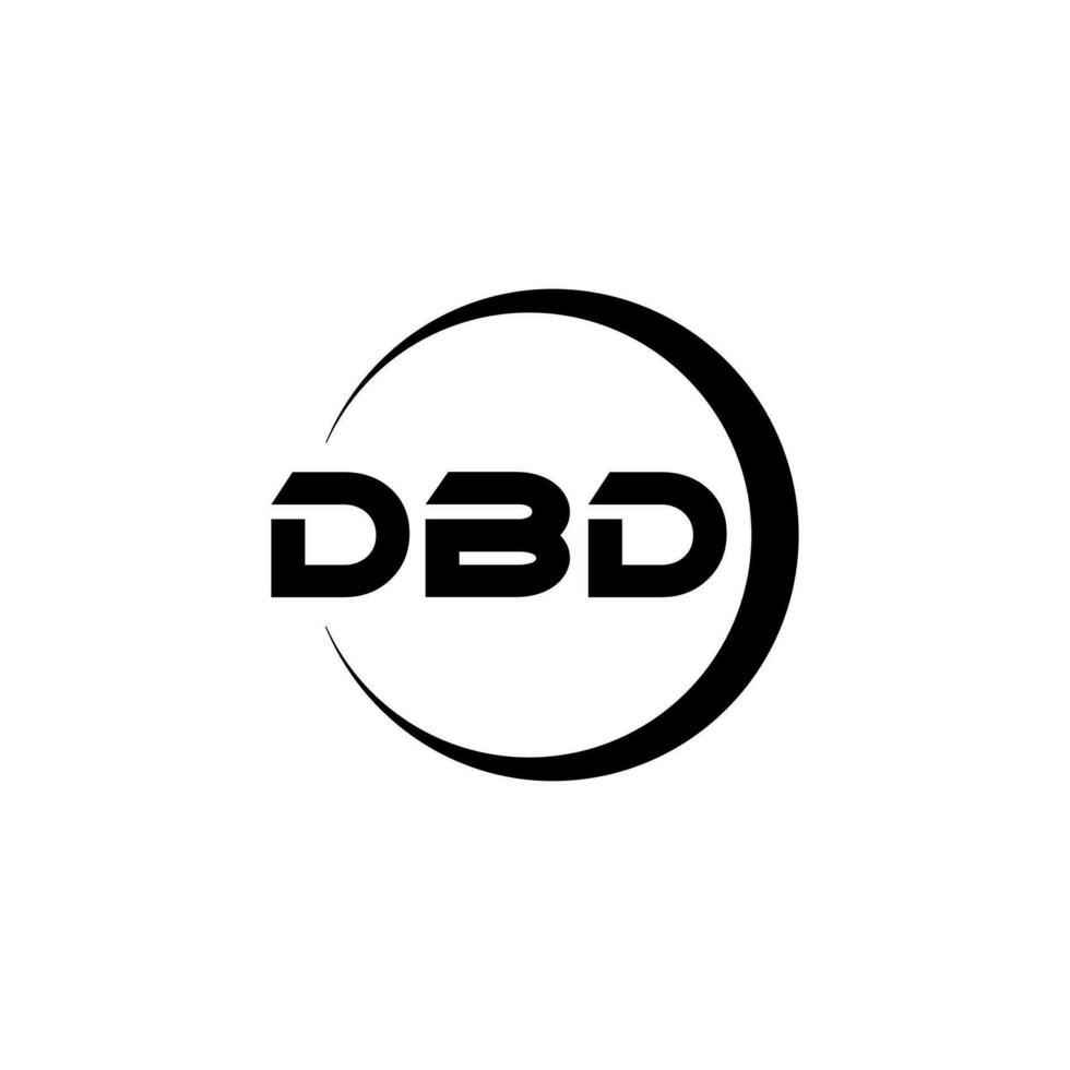 DBD letter logo design in illustration. Vector logo, calligraphy designs for logo, Poster, Invitation, etc.
