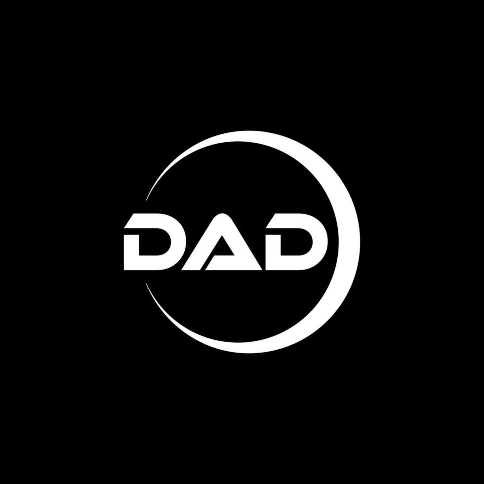 DAD letter logo design in illustration. Vector logo, calligraphy designs for logo, Poster, Invitation, etc.