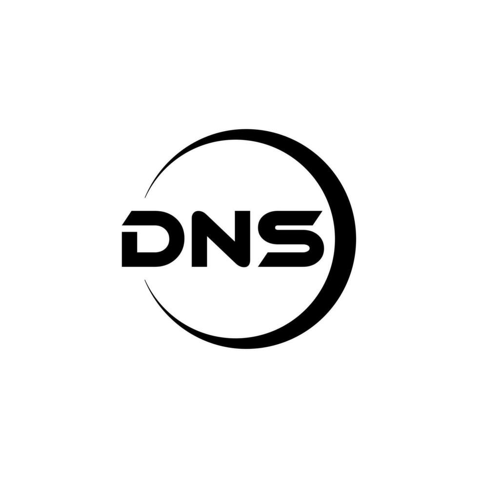 DNS letter logo design in illustration. Vector logo, calligraphy designs for logo, Poster, Invitation, etc.