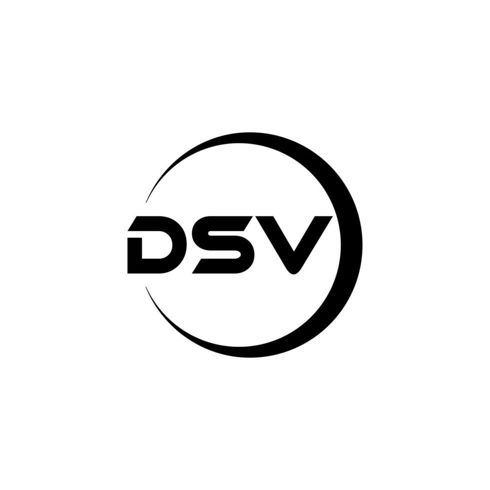 DSV letter logo design in illustration. Vector logo, calligraphy designs for logo, Poster, Invitation, etc.