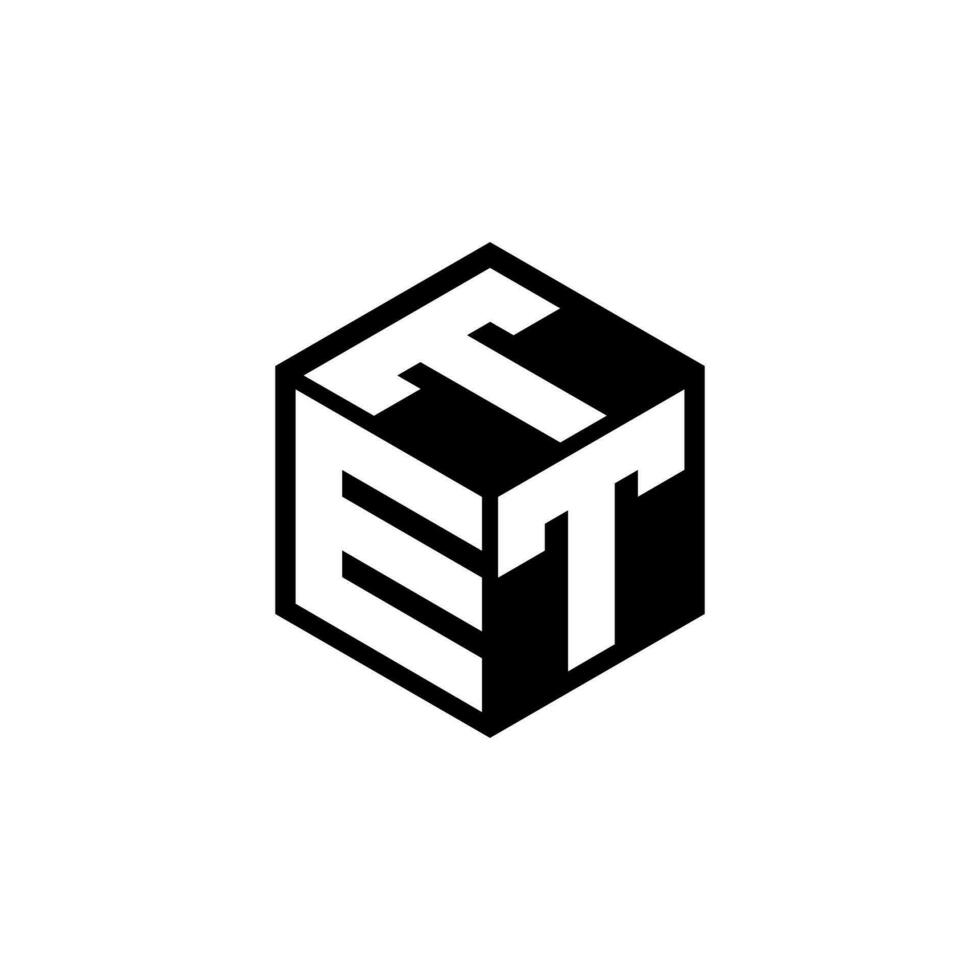 ETT letter logo design in illustration. Vector logo, calligraphy designs for logo, Poster, Invitation, etc.