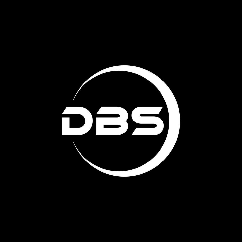 DBS letter logo design in illustration. Vector logo, calligraphy designs for logo, Poster, Invitation, etc.
