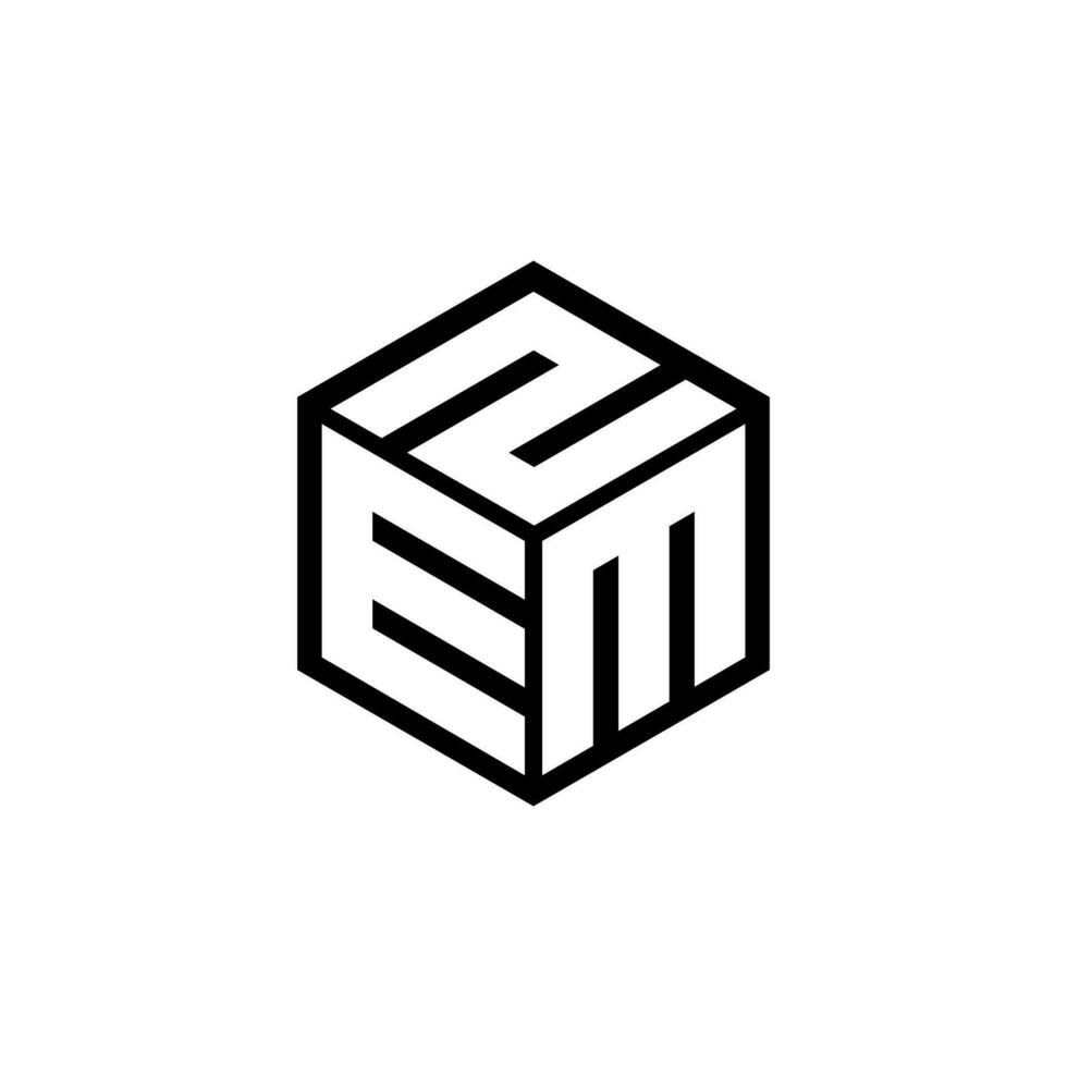 EMZ letter logo design in illustration. Vector logo, calligraphy designs for logo, Poster, Invitation, etc.