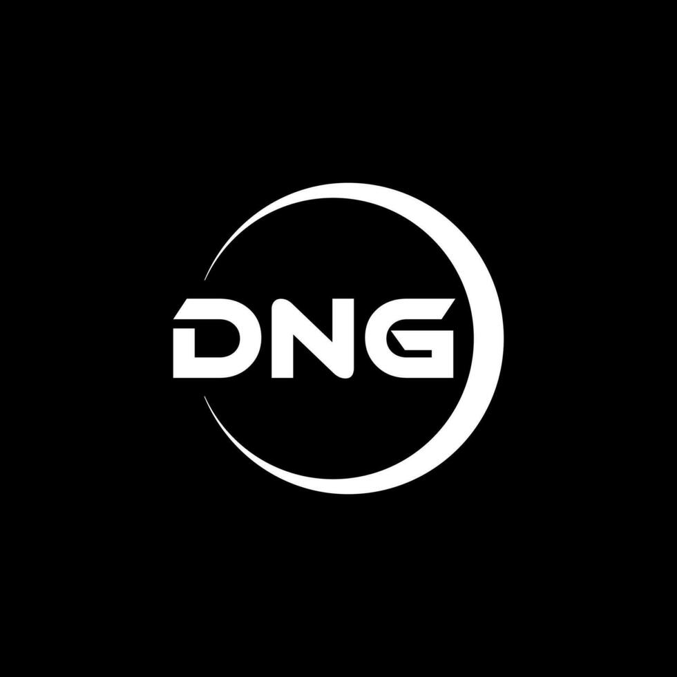 DNG letter logo design in illustration. Vector logo, calligraphy designs for logo, Poster, Invitation, etc.