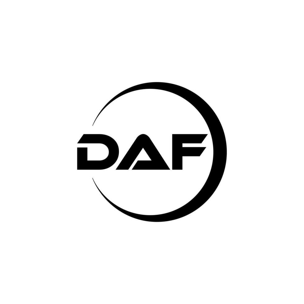 daf letra logo diseño en ilustración. vector logo, caligrafía diseños para logo, póster, invitación, etc.