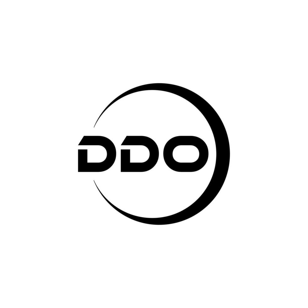 DDO letter logo design in illustration. Vector logo, calligraphy designs for logo, Poster, Invitation, etc.
