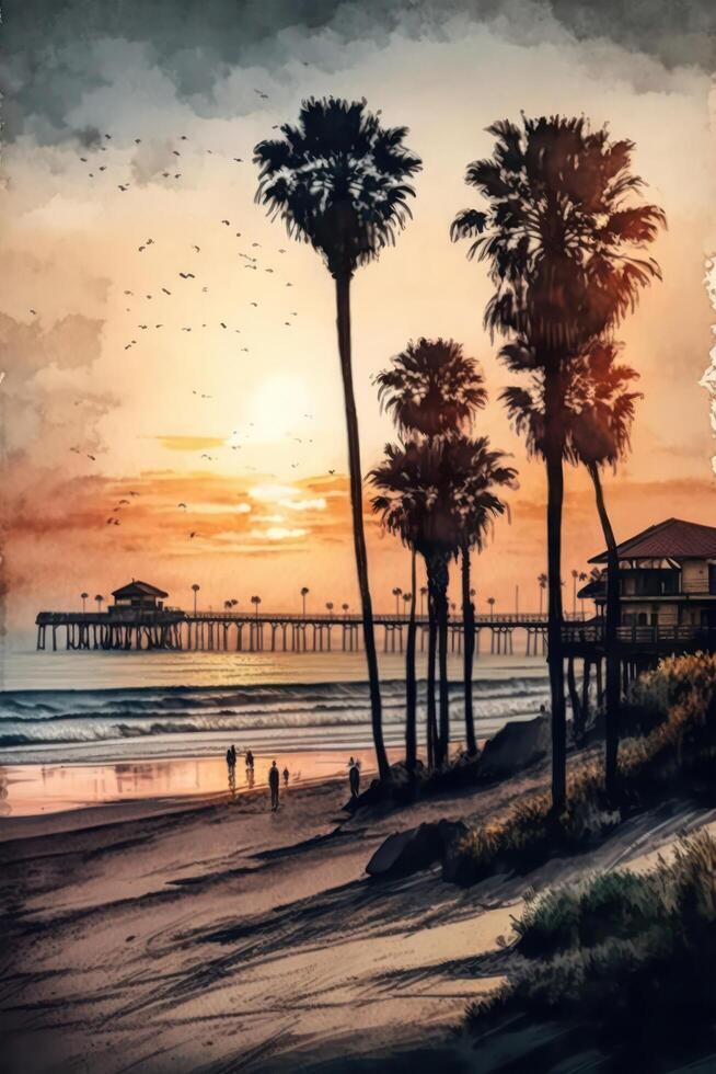 Ocean Sunset Beach photo