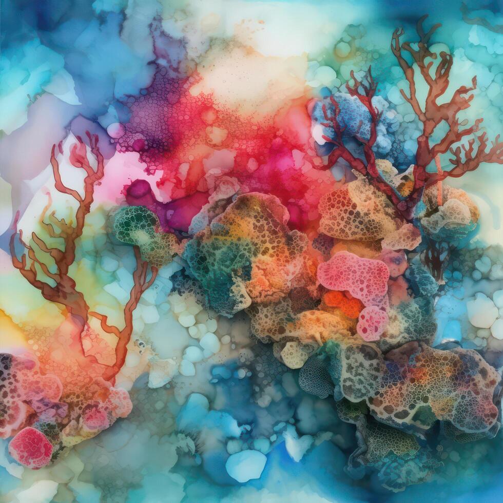 Colorful Abstract Coral Reef photo