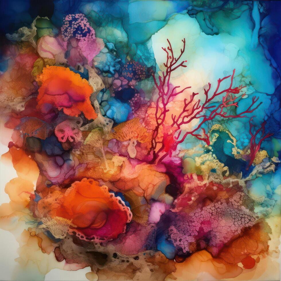 Colorful Abstract Coral Reef photo