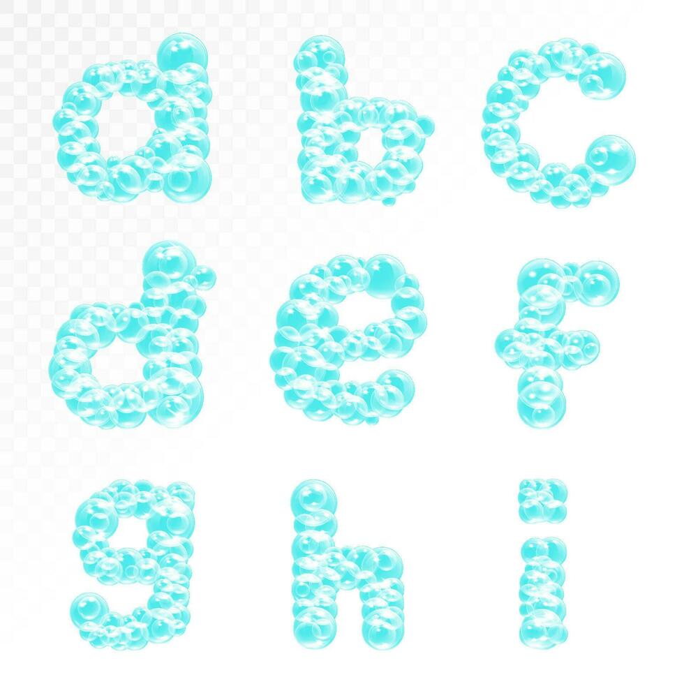 Bubble letters vector illustration