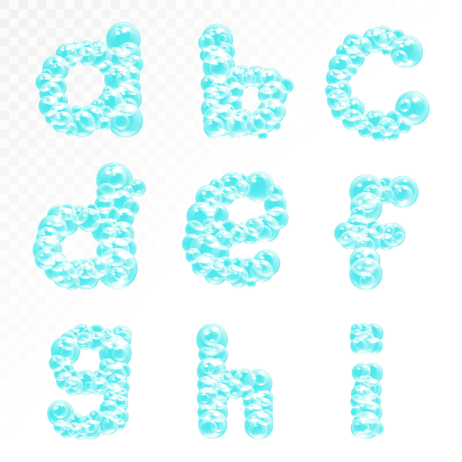 Bubble letters vector illustration 24268973 Vector Art at Vecteezy