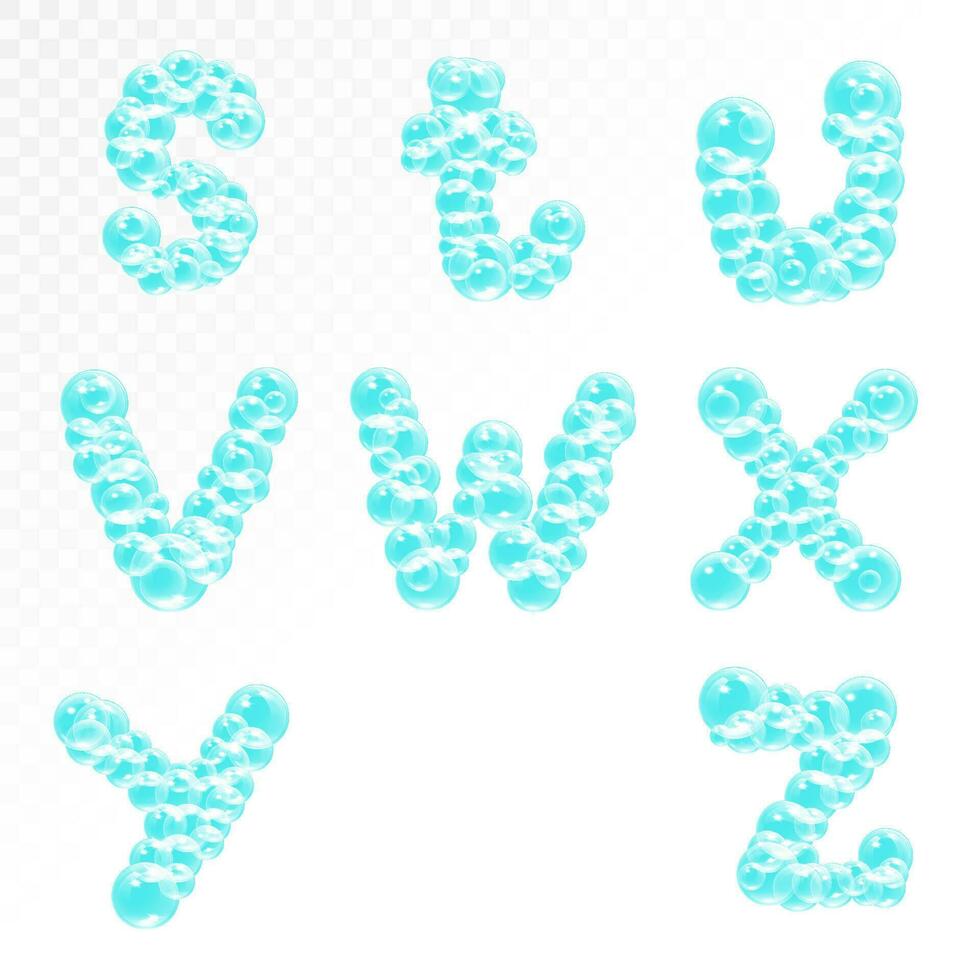 Bubble letters vector illustration