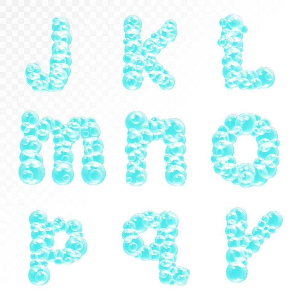Bubble letters vector illustration