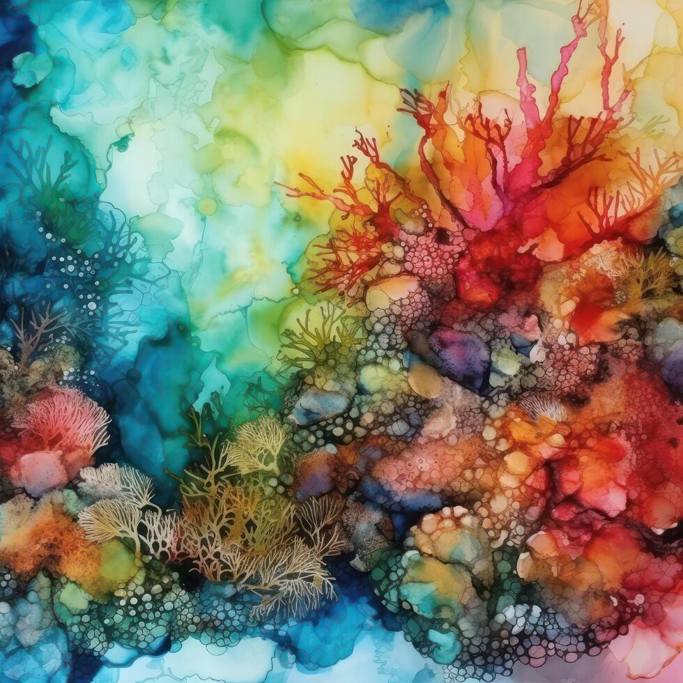 Colorful Abstract Coral Reef photo