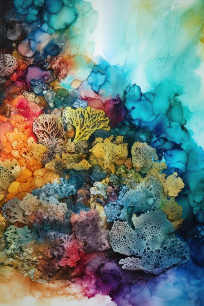 Colorful Abstract Coral Reef photo