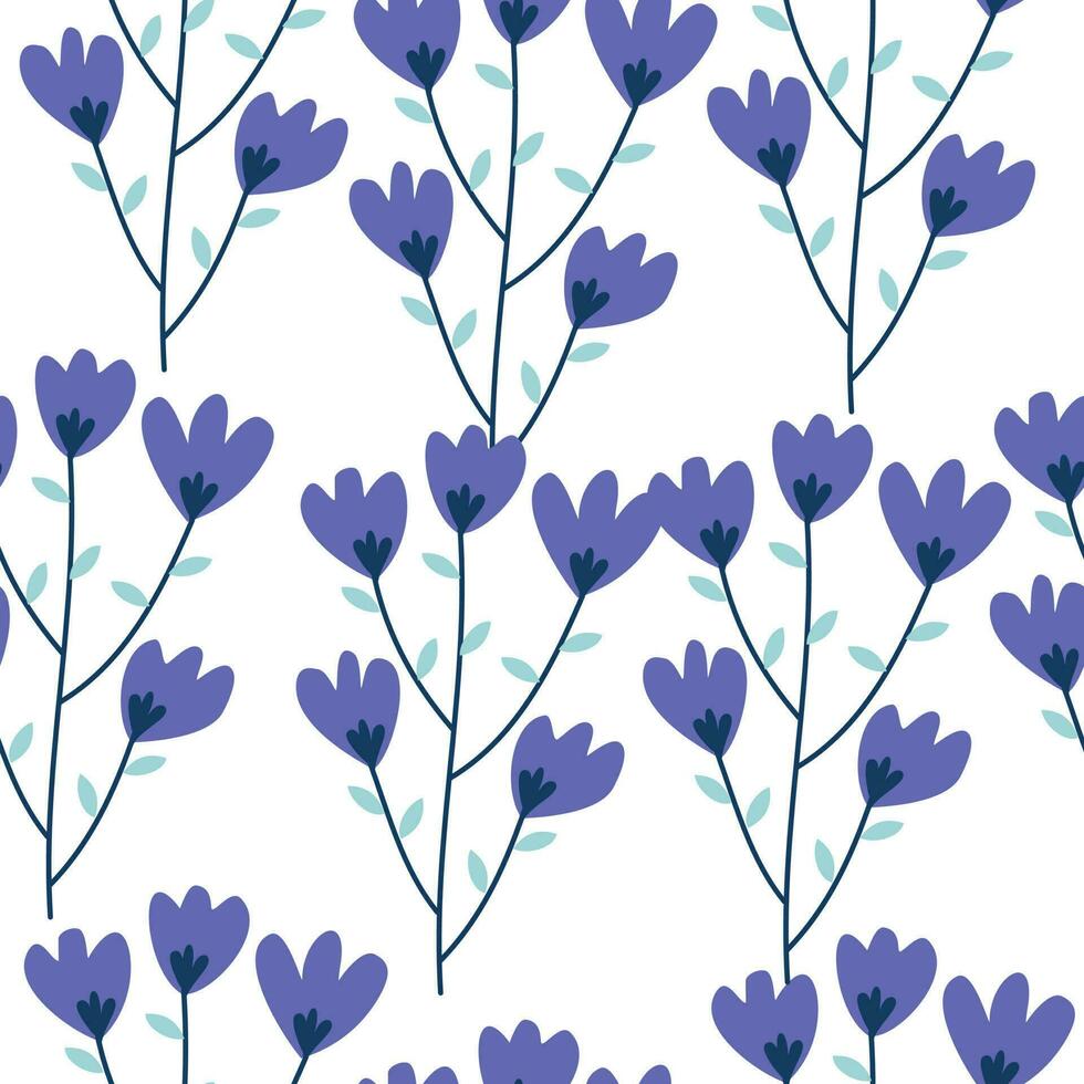 Abstract floral seamless pattern vector