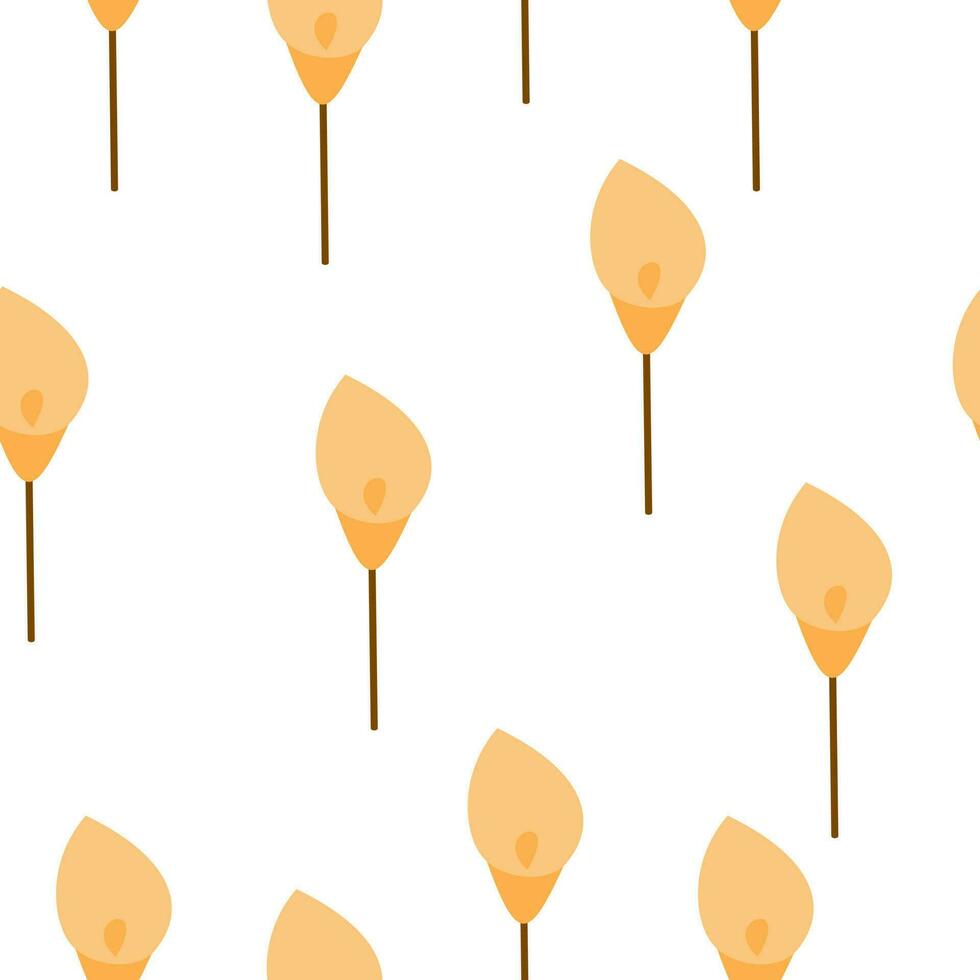 Simple floral pattern on white background vector