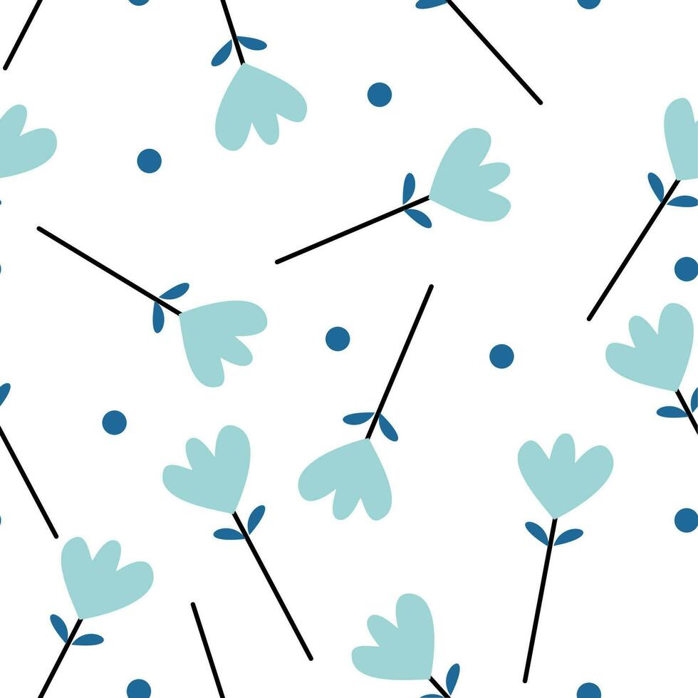 Abstract floral seamless pattern vector