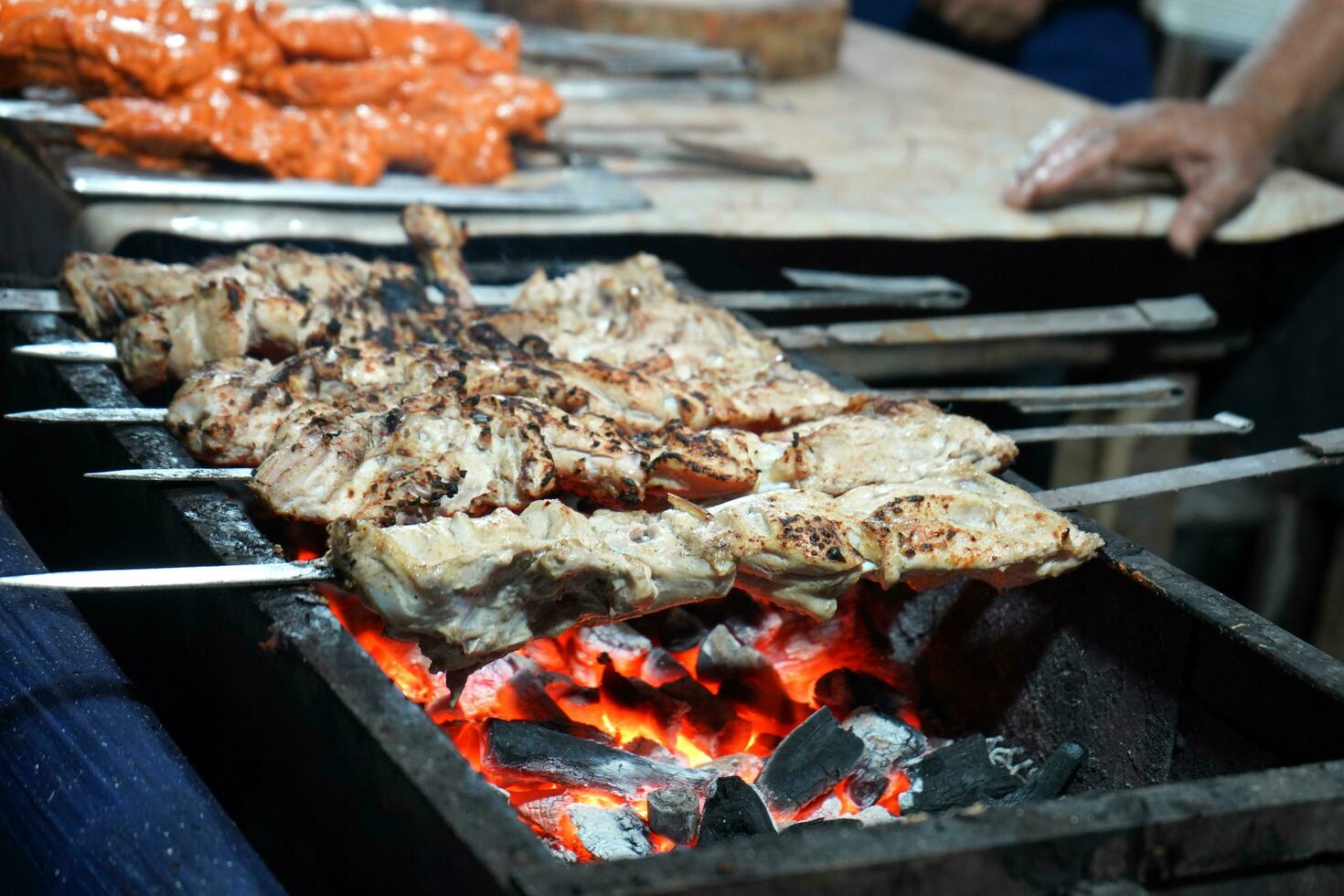 Making of Chicken Tandoori at Zakaria Street During eid photo