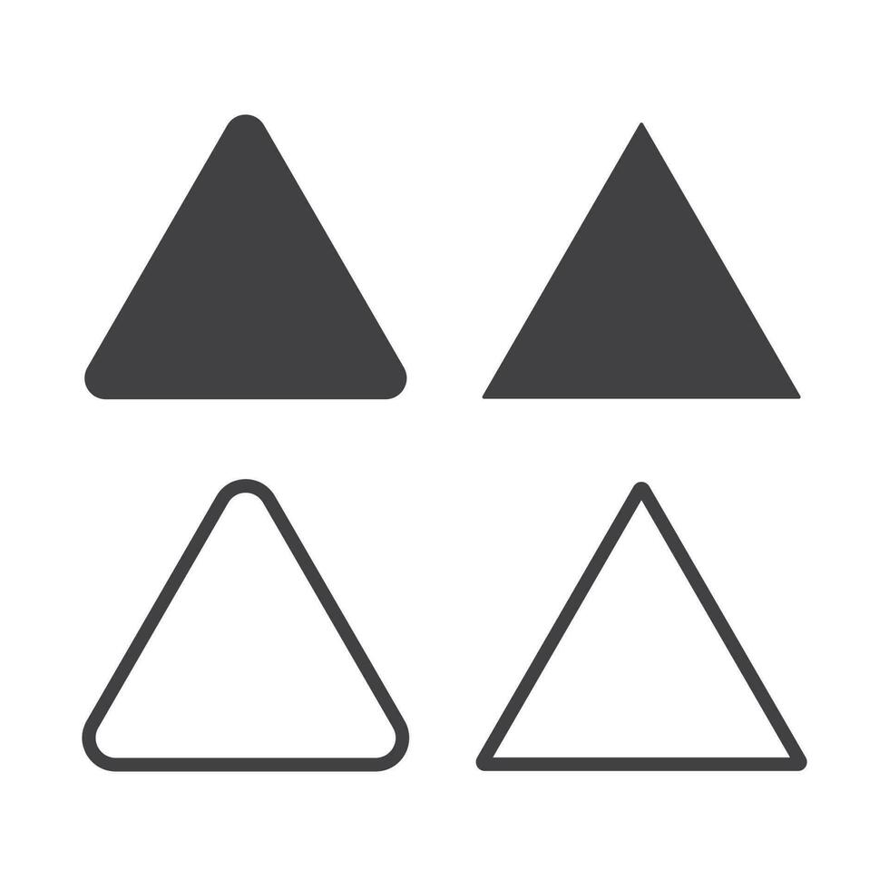 Triangle shape icon isolated vector illustration.