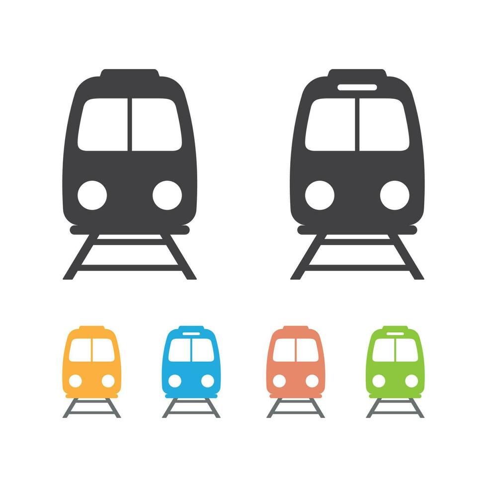 conjunto de tren aislado vector ilustración.