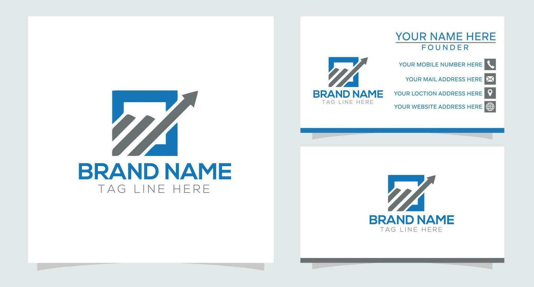 Vector abstract financial growth solutions logo design template