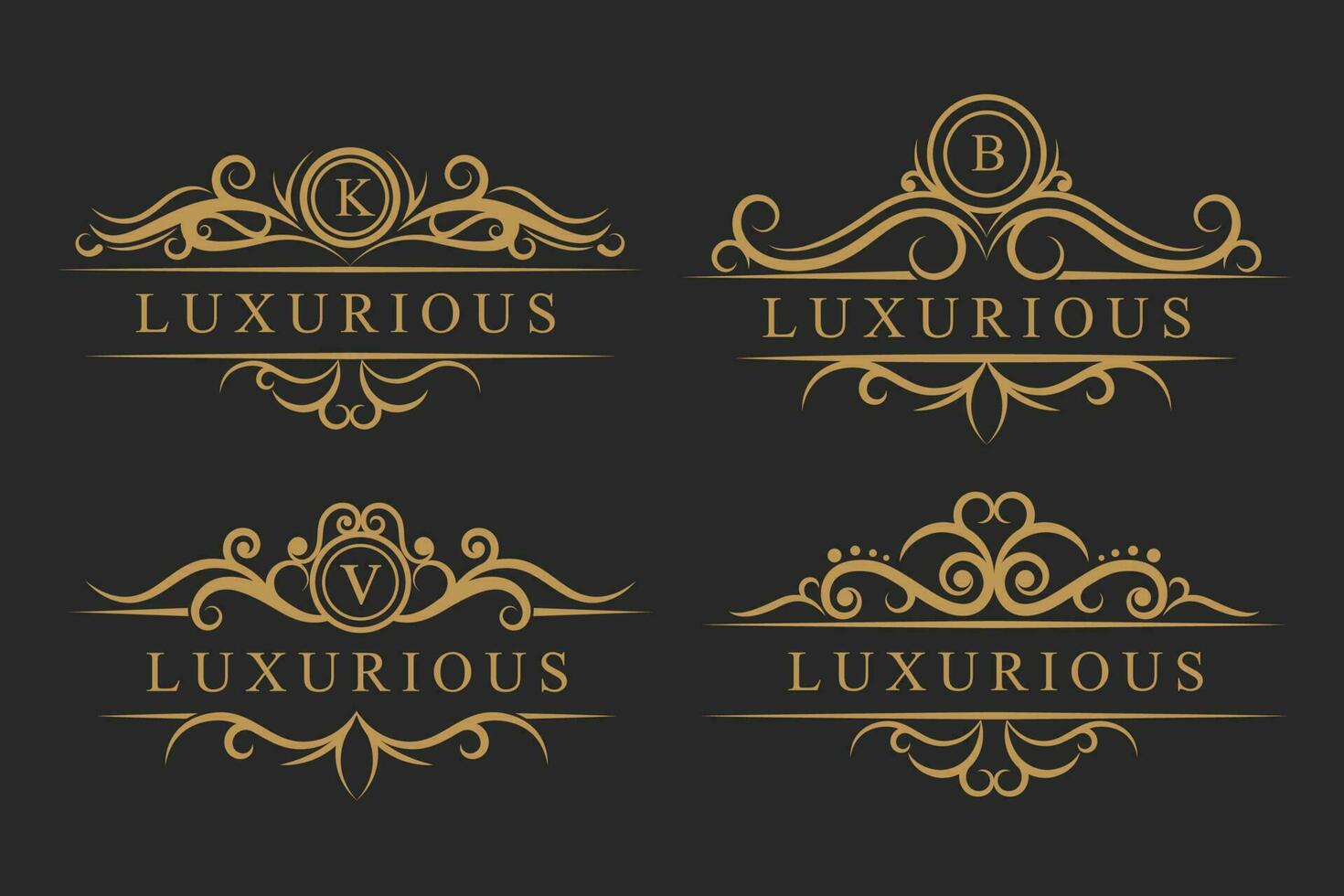 Elegant Minimalist Ornament Logo Template Luxury Ornament Wedding Decoration Business. Initial Brand Design. vector