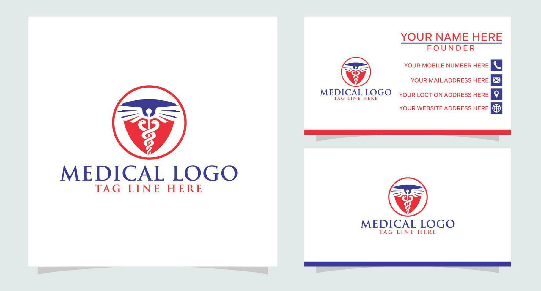 Caduceus - Medical Snake Logo Icon Vector Eps Isolated on White