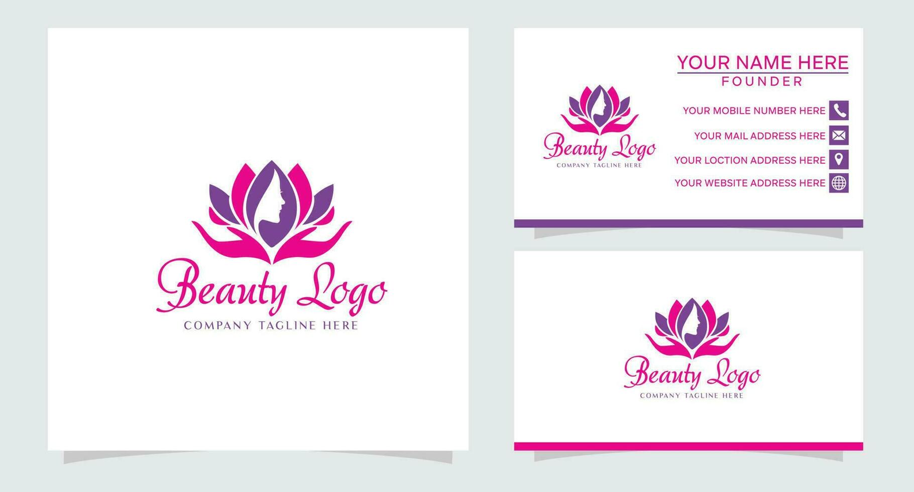 lotus flower beauty salon and hair treatment logo vector
