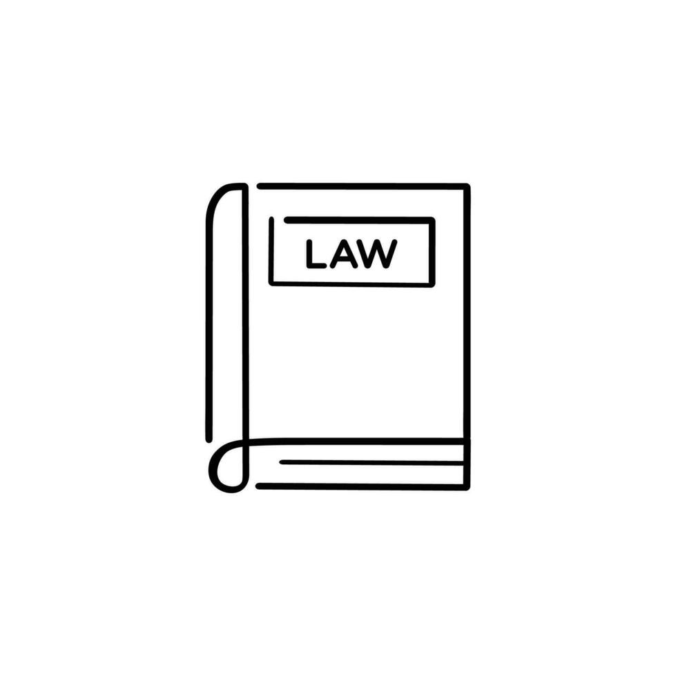 Law Book Line Style Icon Design vector