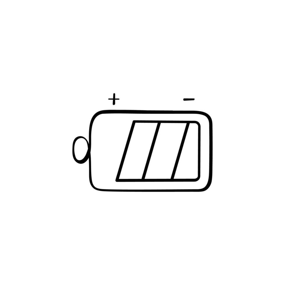 Battery Line Style Icon Design vector