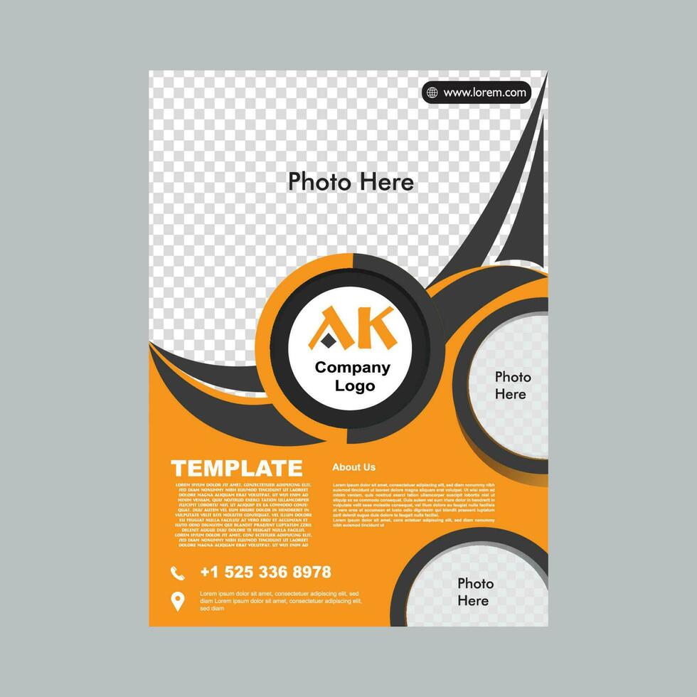 Abstract modern flyer template vector