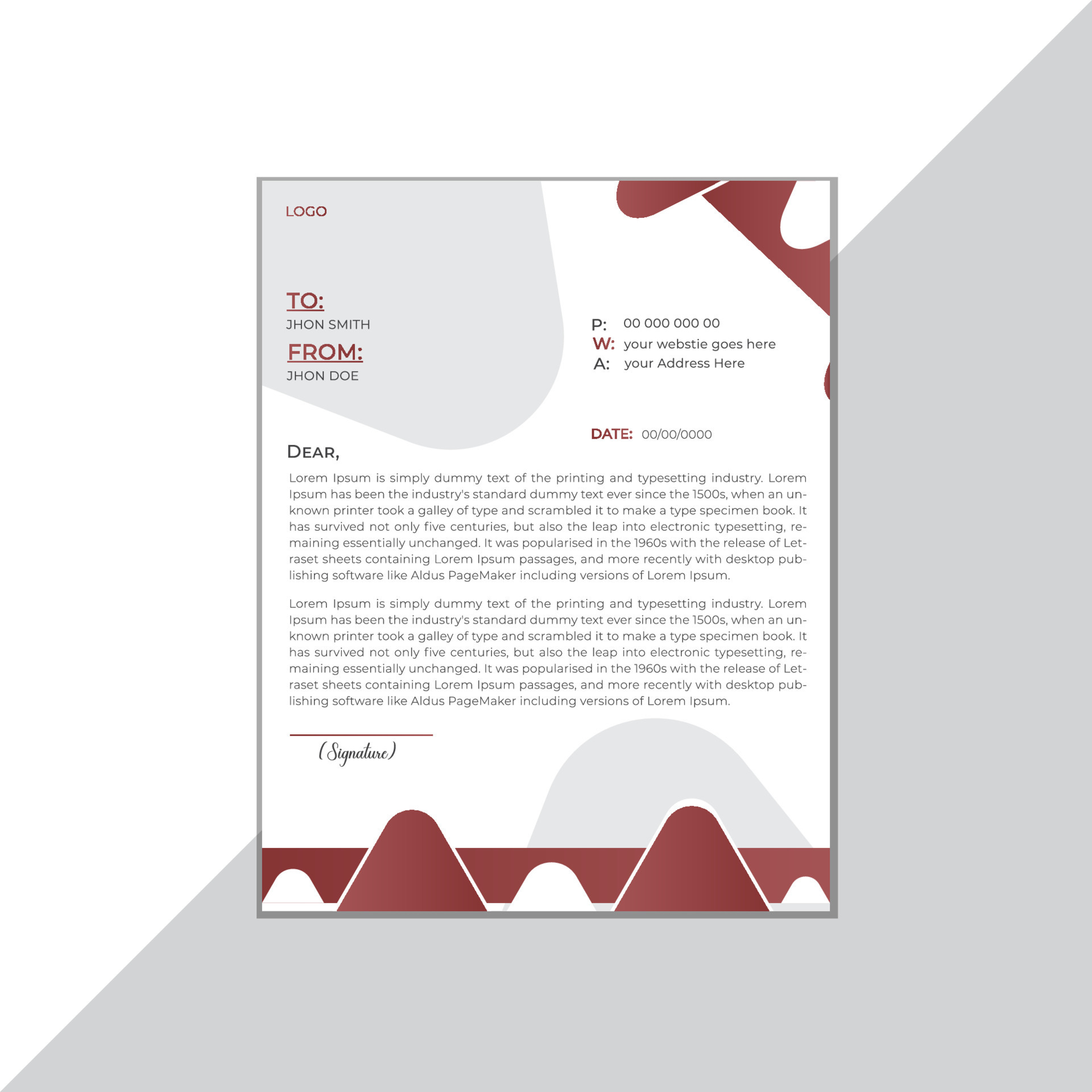 Unique Letterhead Design Template. 24269800 Vector Art at Vecteezy