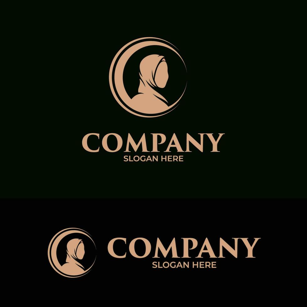 Hijab Fashion Logo Design Inspiration vector