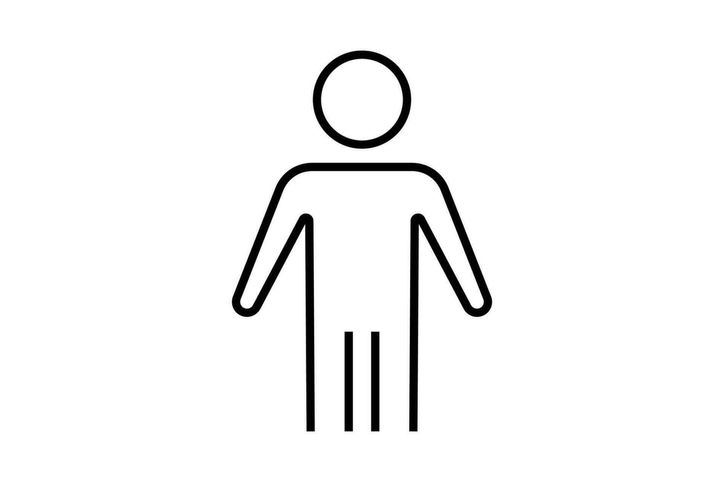Man icon. Line icon style design. Simple vector design editable