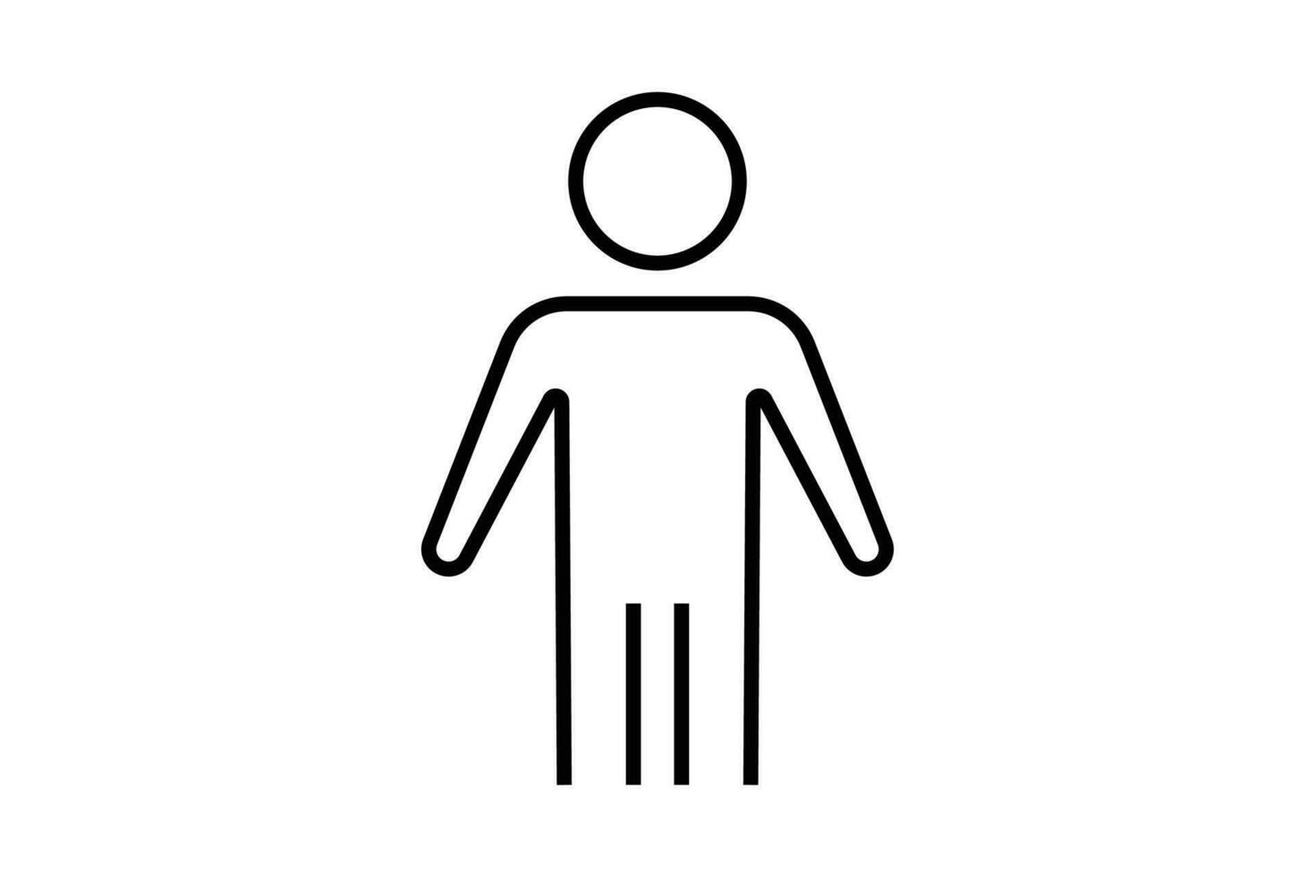 Man icon. Line icon style design. Simple vector design editable