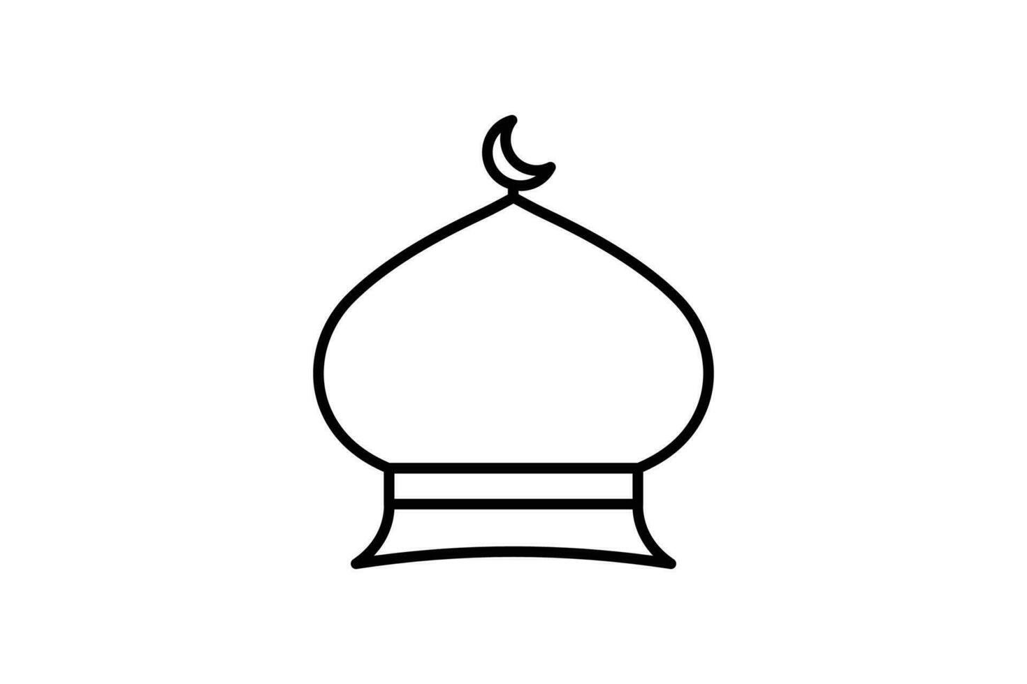 Mosque domes icon. Icon related to Islamic mosque. Line icon style design. Simple vector design editable