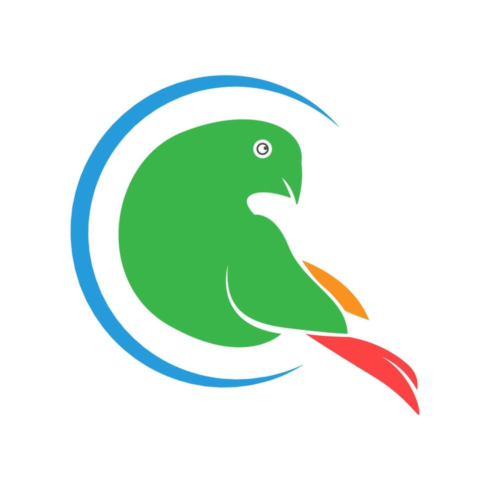 Parrot logo icon design vector