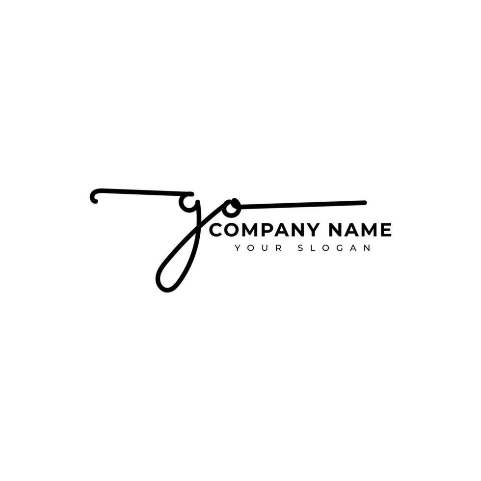 Go Initial signature logo vector design