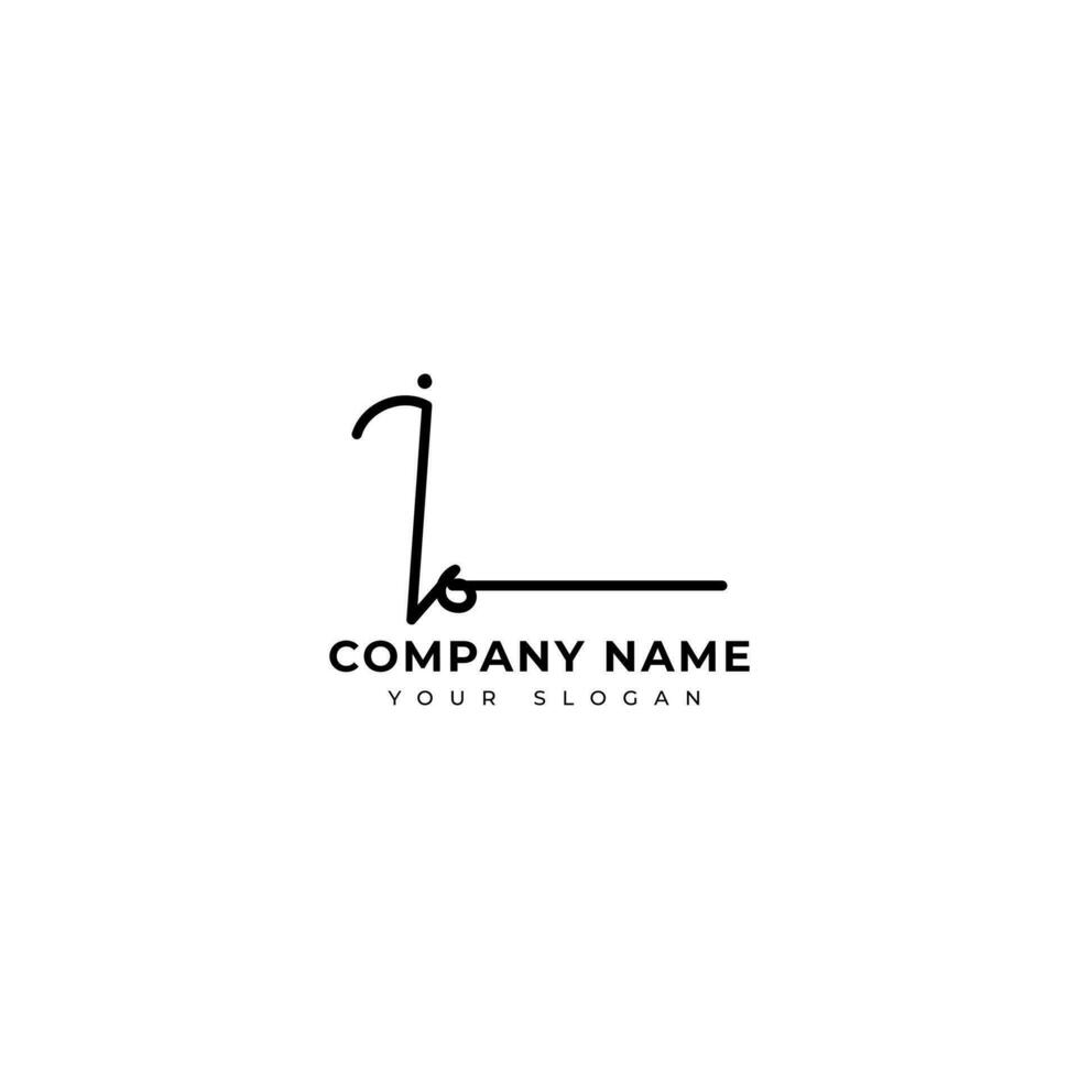 Io Initial signature logo vector design
