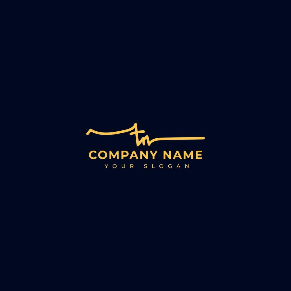 Tn Initial signature logo vector design