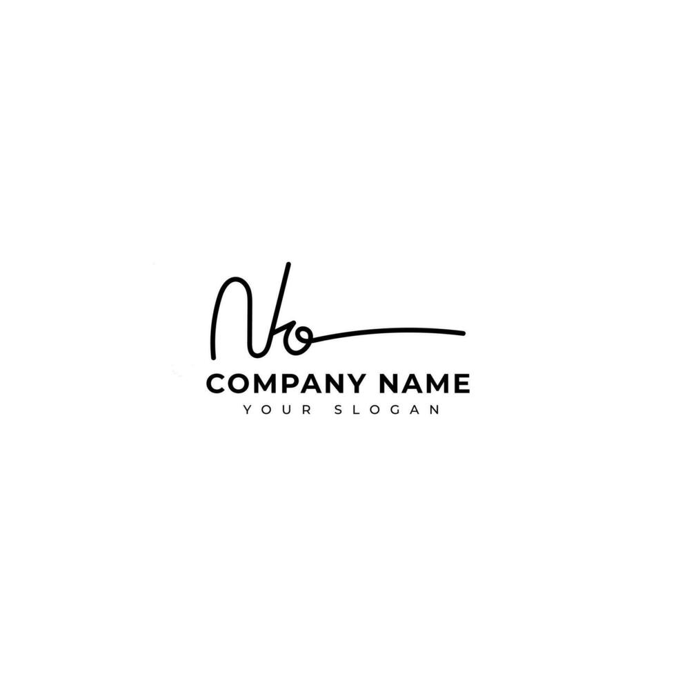 No Initial signature logo vector design