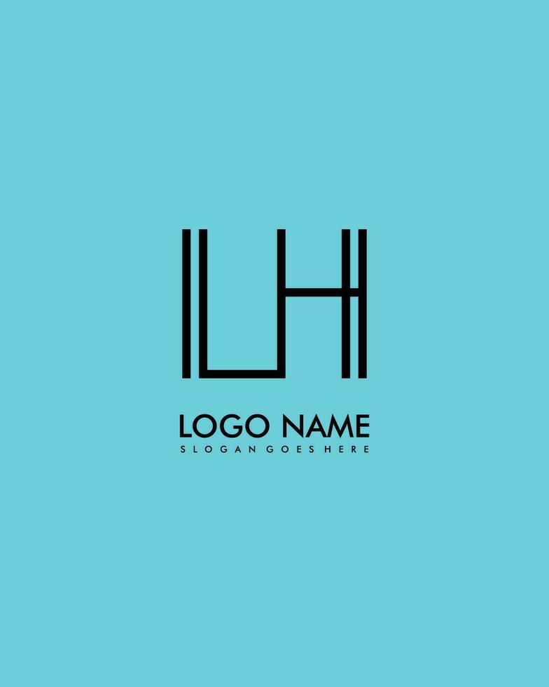 lh inicial minimalista moderno resumen logo vector