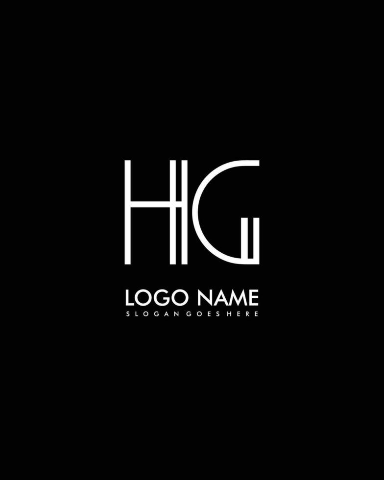 HG Initial minimalist modern abstract logo vector